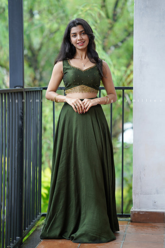 Skirt and Crop Top (MSD-073)