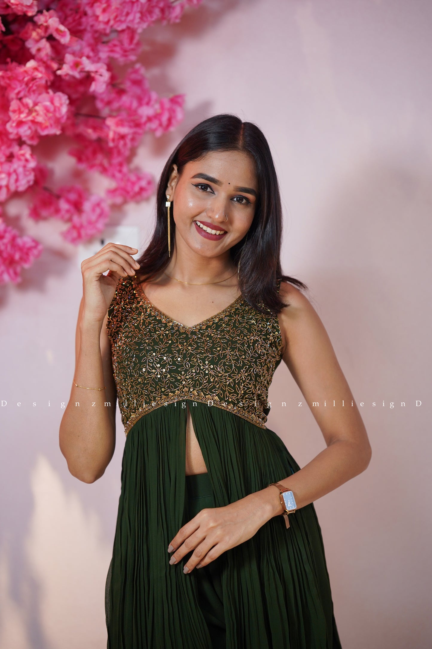 Heavy Worked Two Piece Set Sharara (MSD-156)