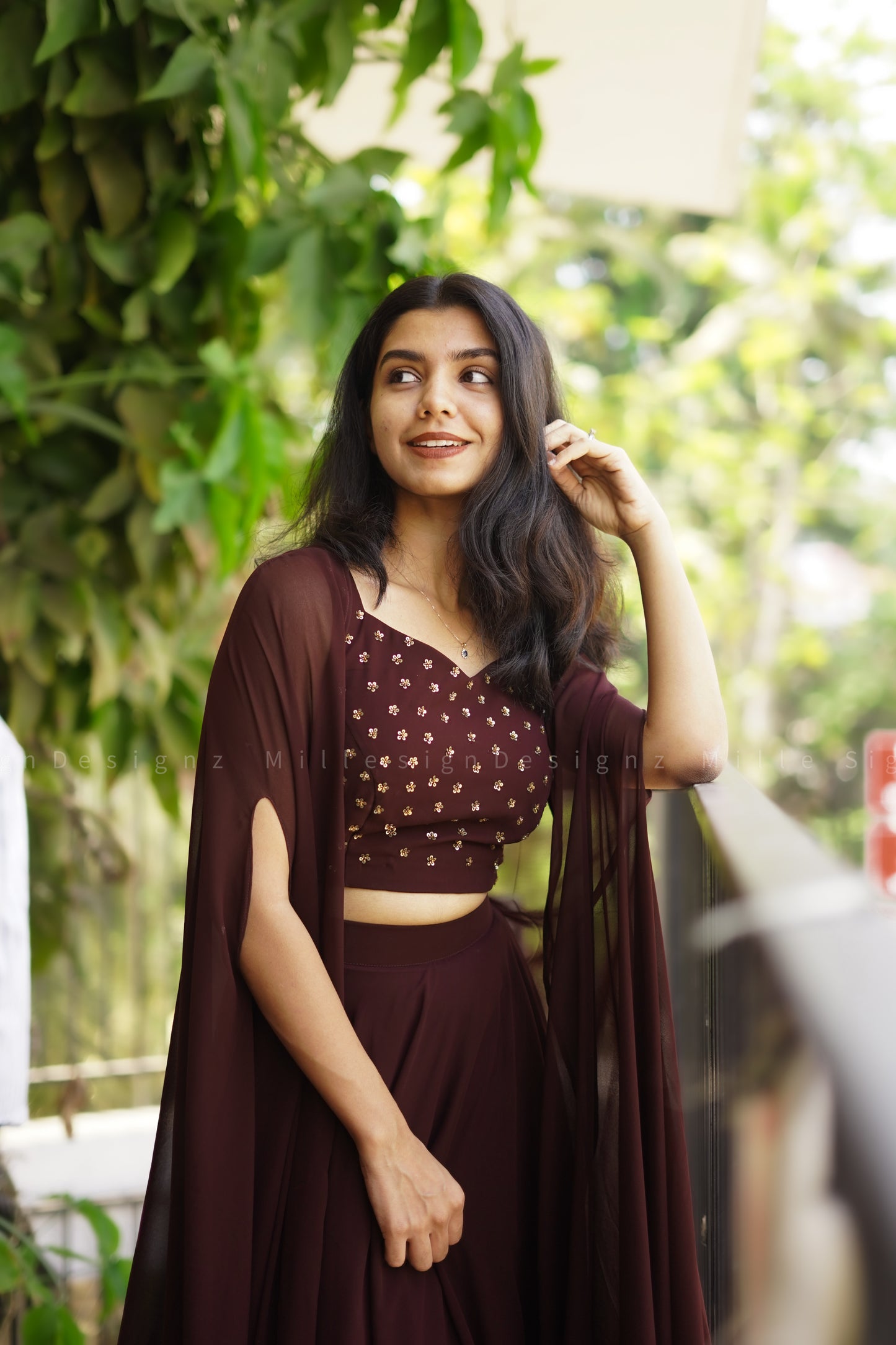 Skirt Crop Top Shrug (MSD-026)