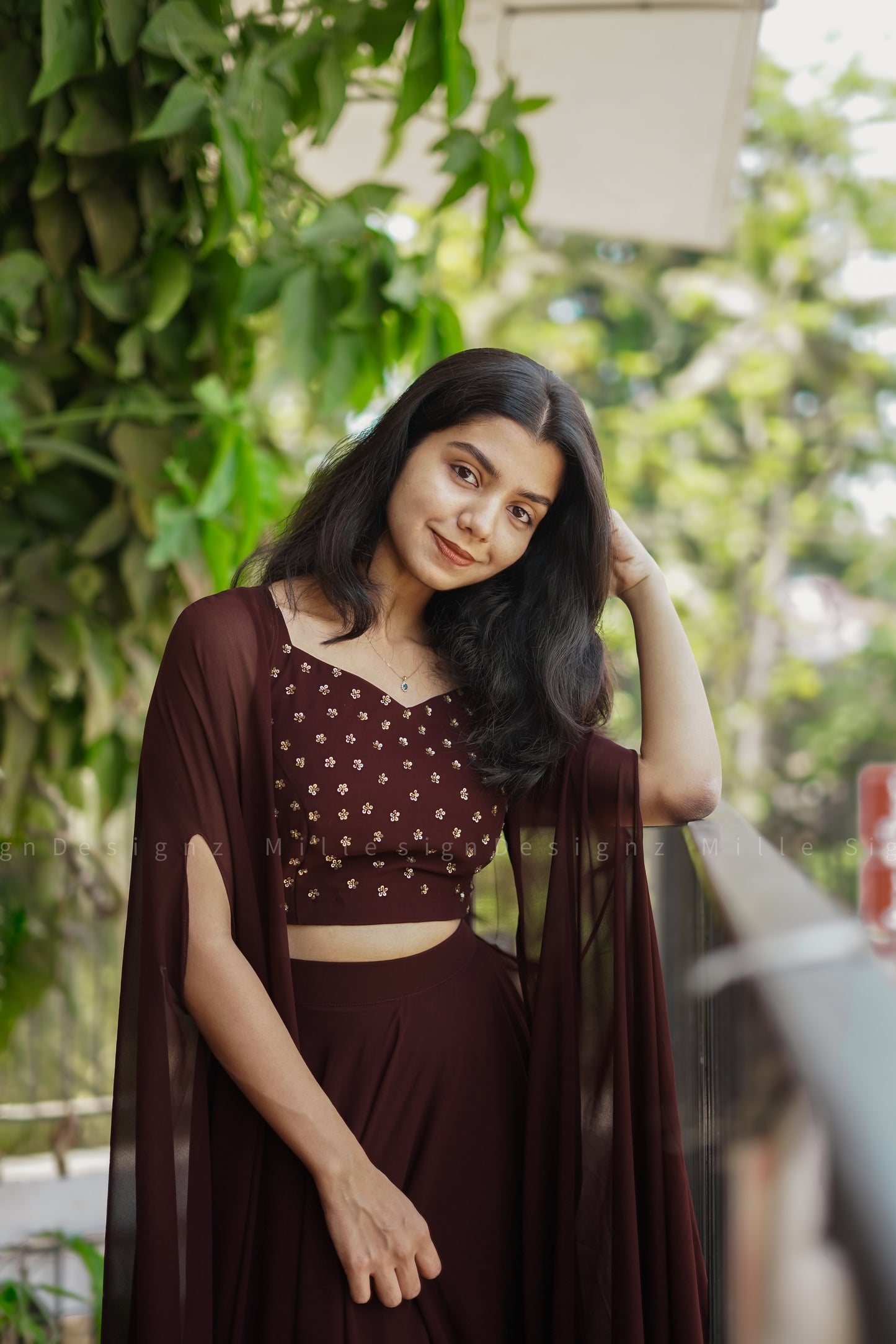 Skirt Crop Top Shrug (MSD-026)