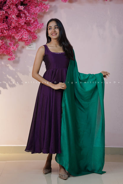 Two Piece Anarkali with Dupatta (MSD-177)