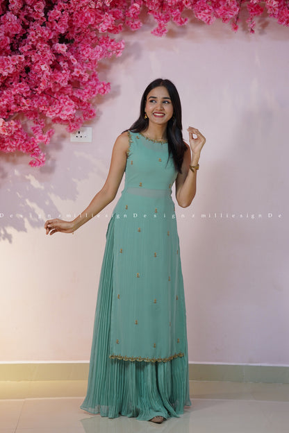 Three Piece Set Skirt, Crop Top and Jacket (MSD-179)