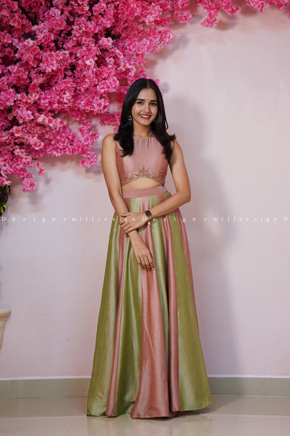Two Piece Skirt and Crop Top (MSD-162)
