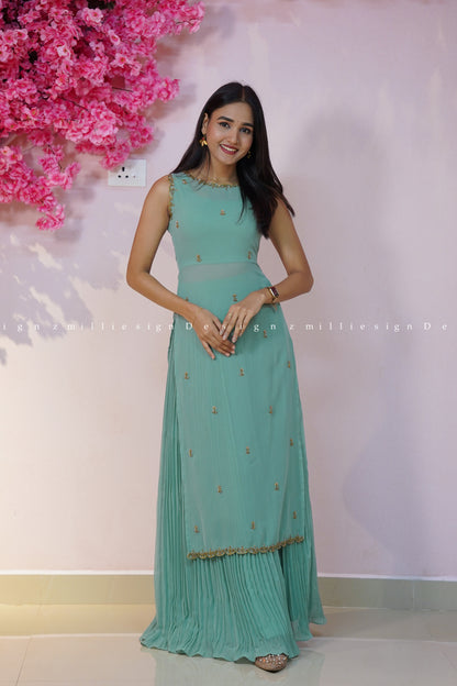 Three Piece Set Skirt, Crop Top and Jacket (MSD-179)