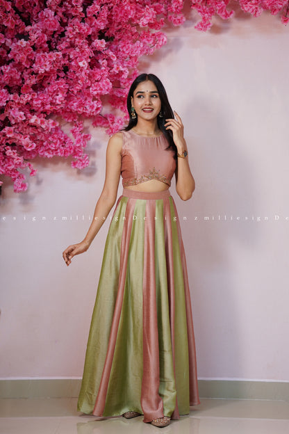 Two Piece Skirt and Crop Top (MSD-162)