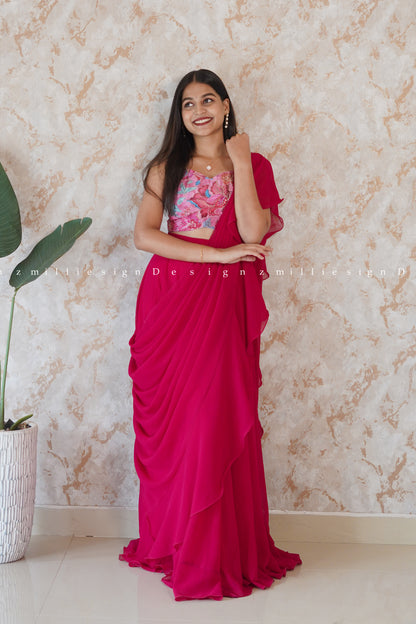 Skirt Crop Top and Dupatta (MSD-138)