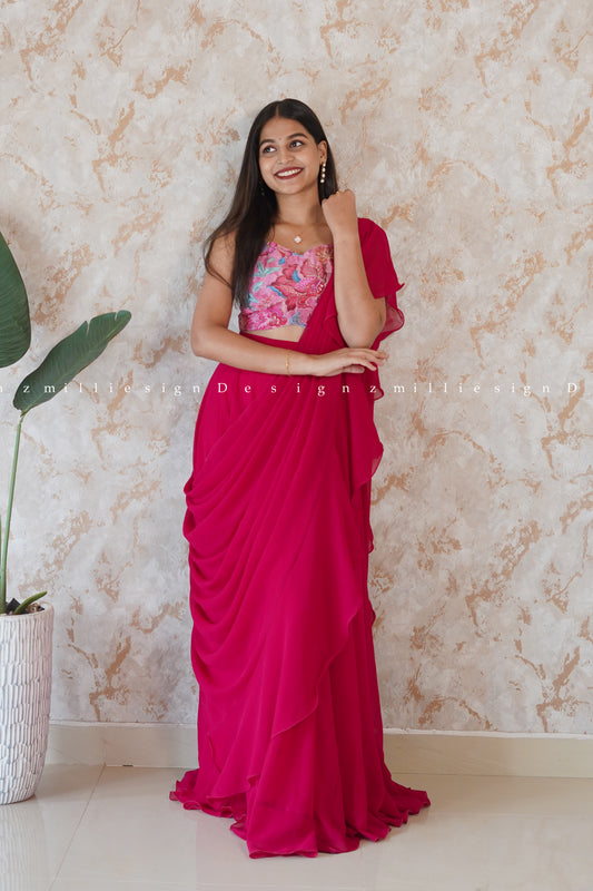 Skirt Crop Top and Dupatta (MSD-138)