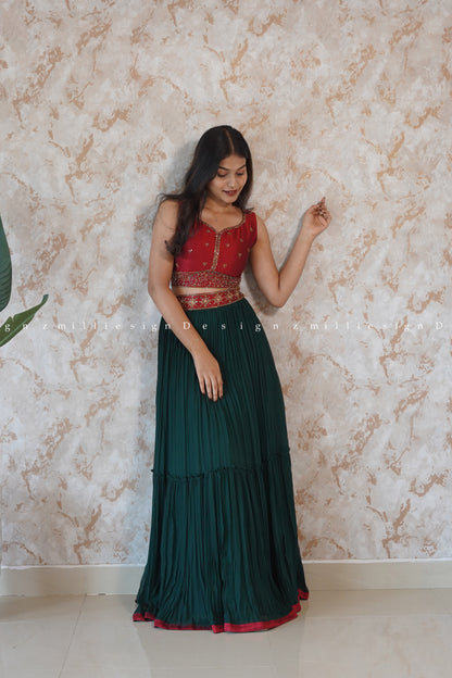 Two Piece Skirt and Crop Top (MSD-134)