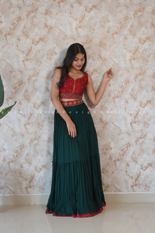 Two Piece Skirt and Crop Top (MSD-134)