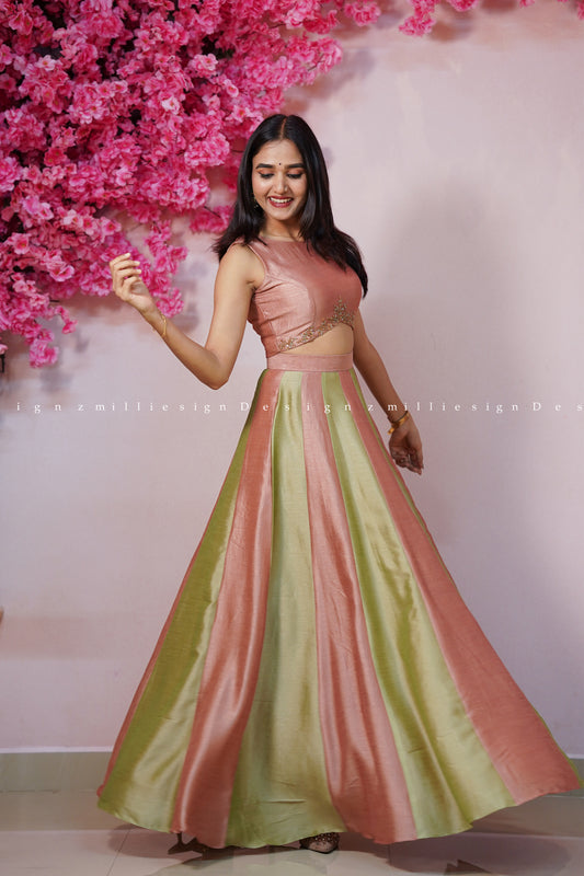 Two Piece Skirt and Crop Top (MSD-162)