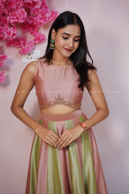 Two Piece Skirt and Crop Top (MSD-162)
