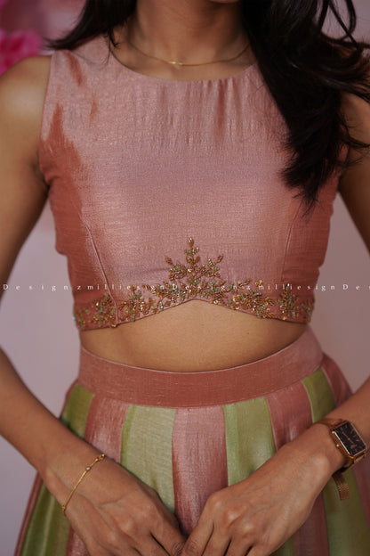 Two Piece Skirt and Crop Top (MSD-162)