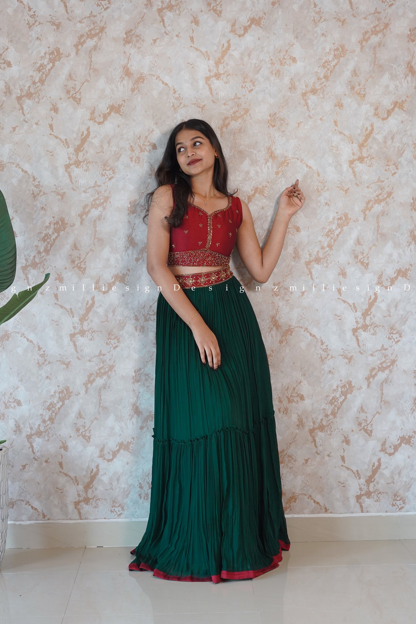 Two Piece Skirt and Crop Top (MSD-134)