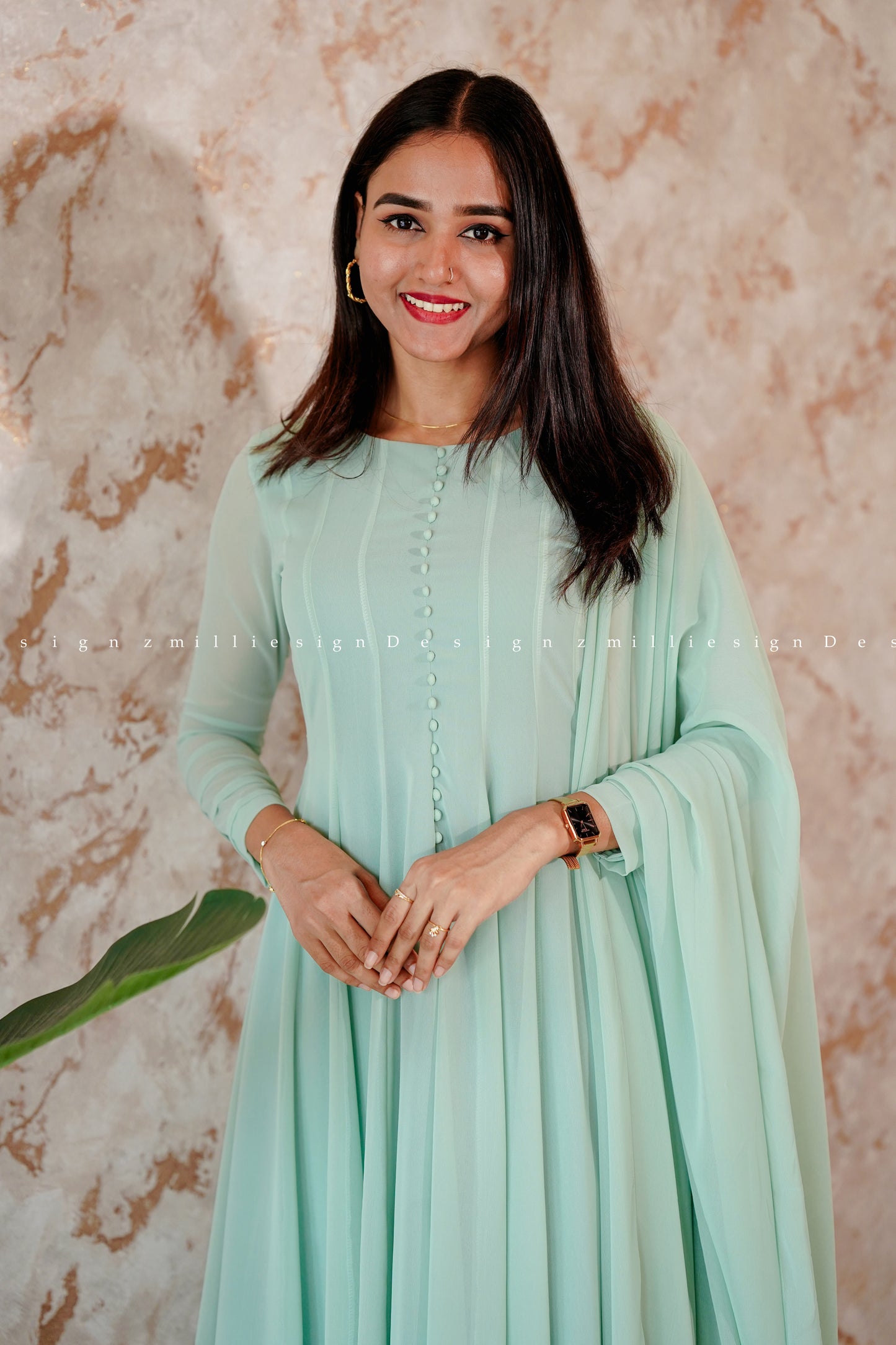 Three Piece Panel Cut Anarkali (MSD-112)