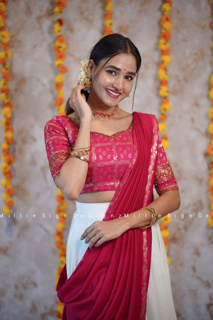 Skirt Crop Top and Dupatta (MSD-140)