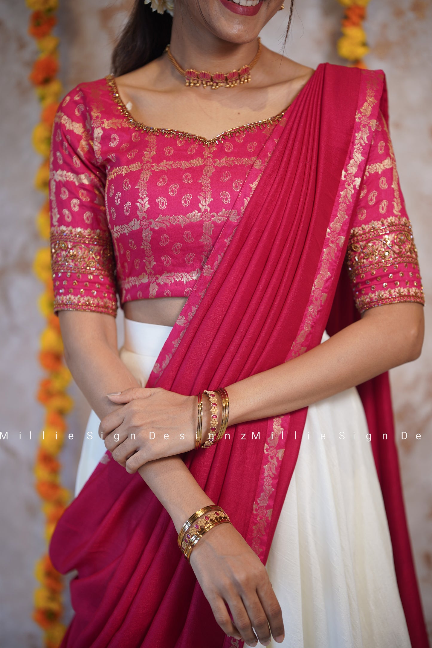 Skirt Crop Top and Dupatta (MSD-140)