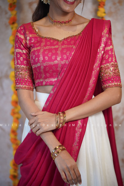 Skirt Crop Top and Dupatta (MSD-140)