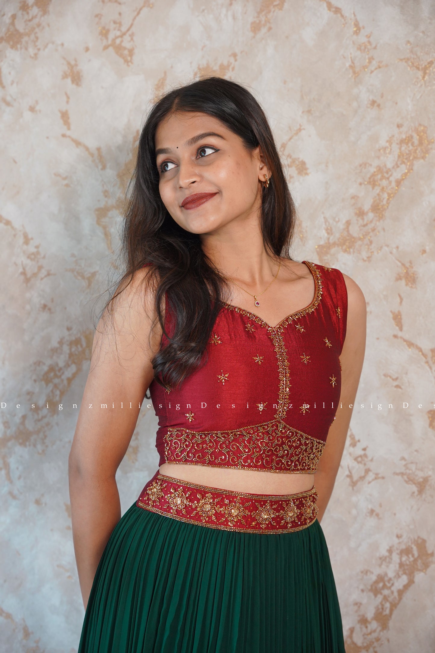 Two Piece Skirt and Crop Top (MSD-134)