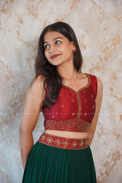 Two Piece Skirt and Crop Top (MSD-134)