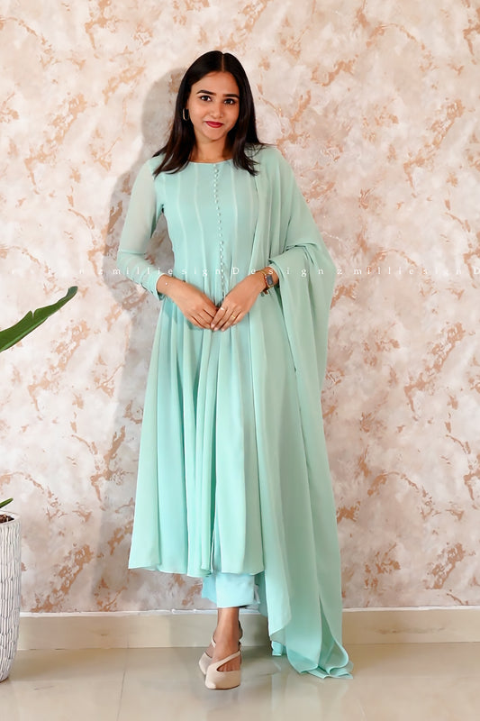 Three Piece Panel Cut Anarkali (MSD-112)
