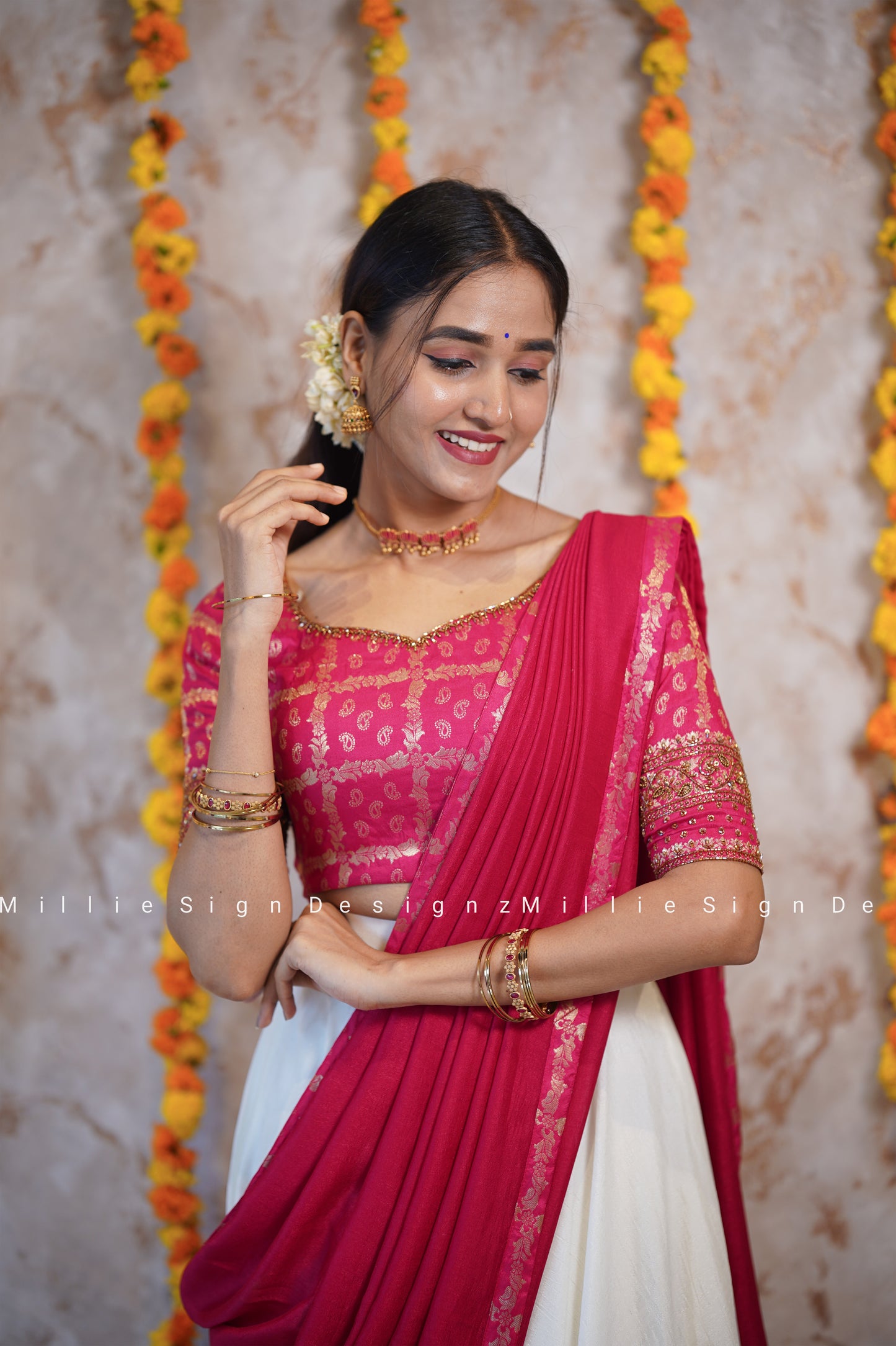 Skirt Crop Top and Dupatta (MSD-140)