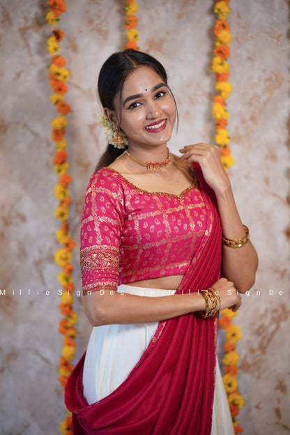Skirt Crop Top and Dupatta (MSD-140)