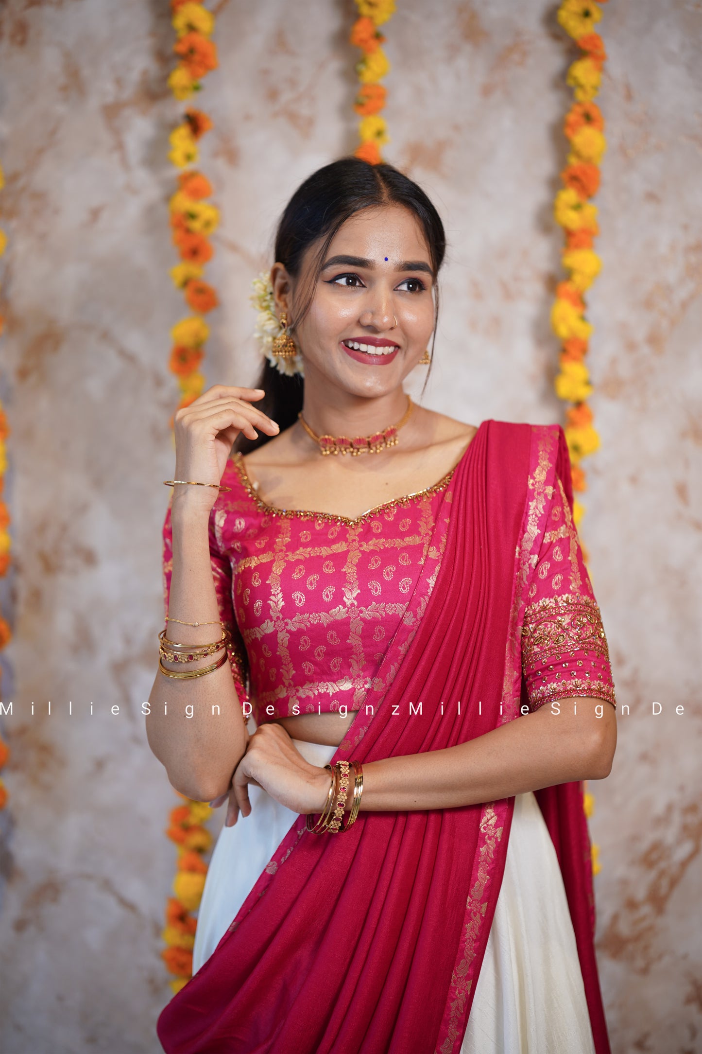 Skirt Crop Top and Dupatta (MSD-140)