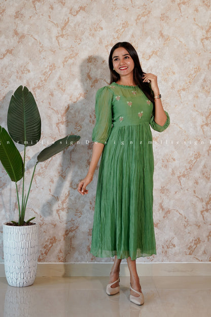 Premium Mul Chanderi Frock (MSD-100)