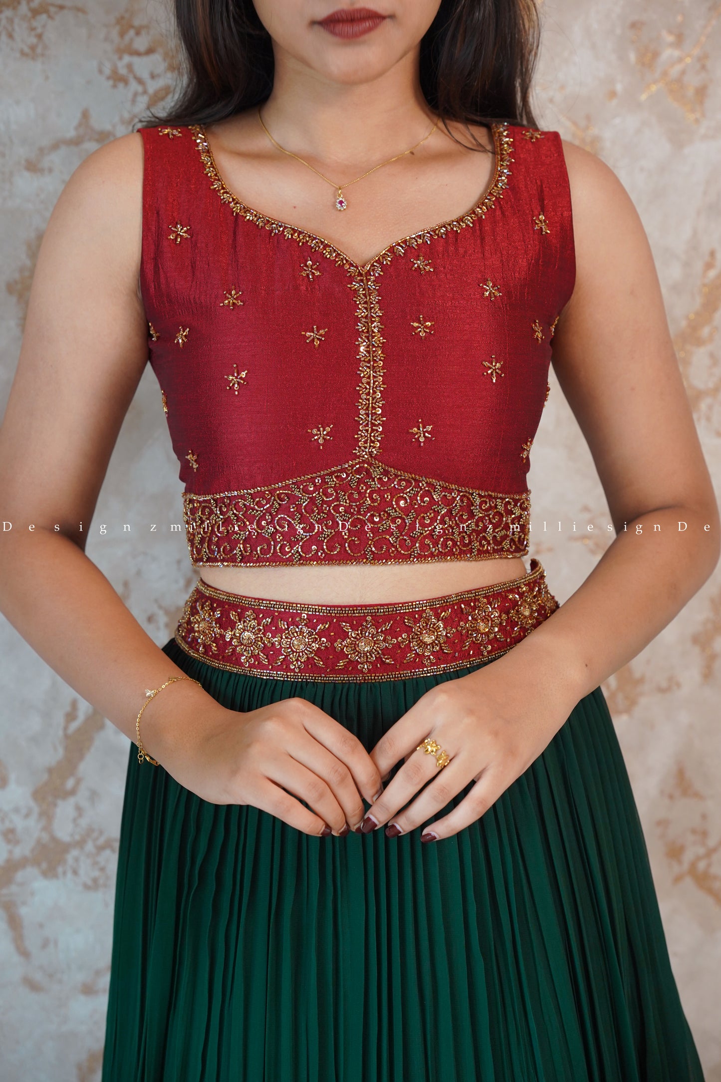 Two Piece Skirt and Crop Top (MSD-134)