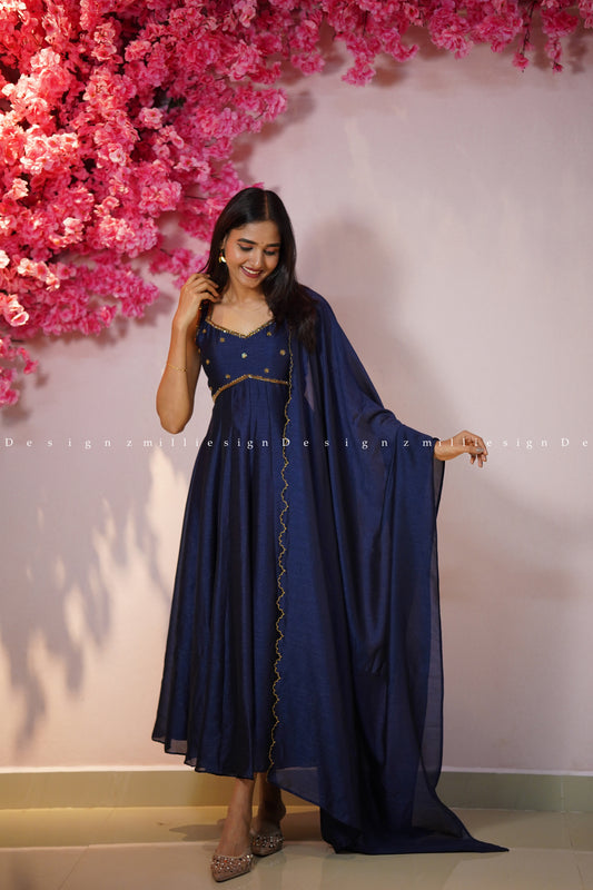 Two Piece Panel Cut Anarkali with Dupatta (MSD-148)