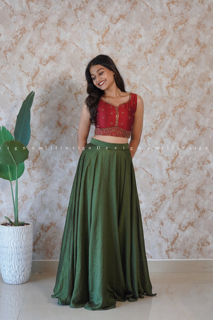 Two Piece Skirt and Crop Top (MSD-135)
