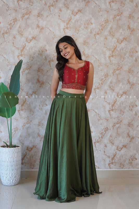 Two Piece Skirt and Crop Top (MSD-135)