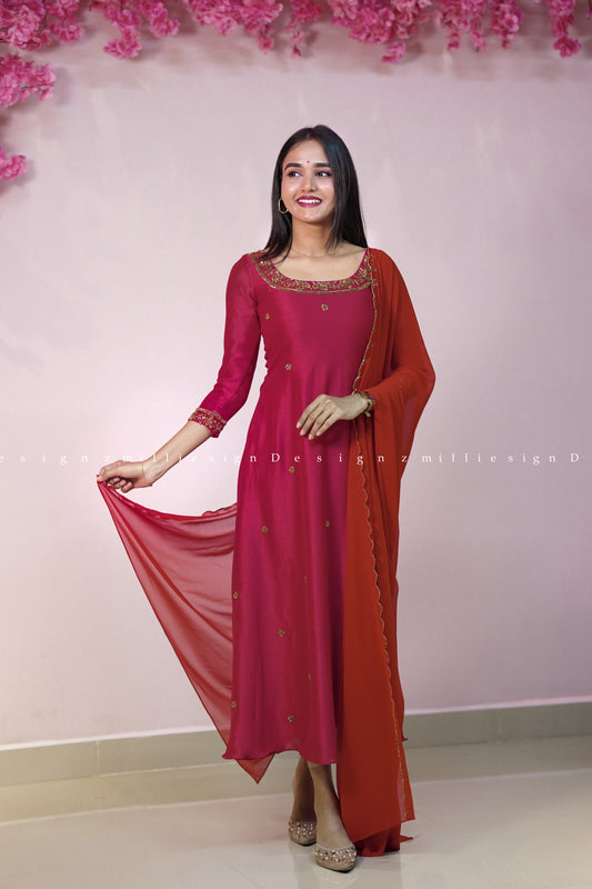 Two Piece Set with Dupatta (MSD-192)