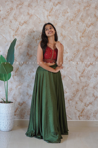 Two Piece Skirt and Crop Top (MSD-135)