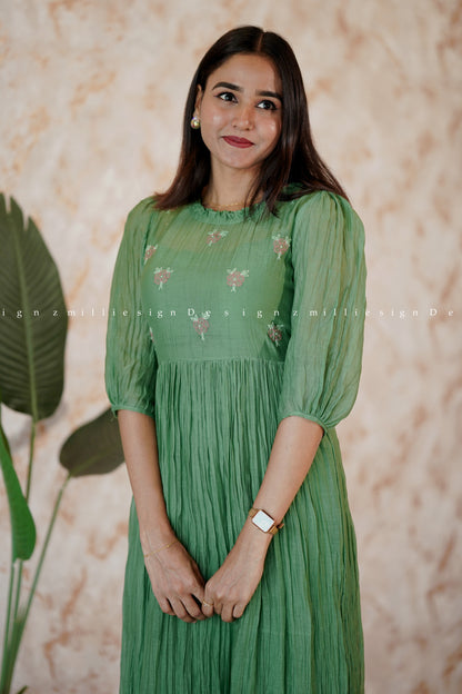 Premium Mul Chanderi Frock (MSD-100)