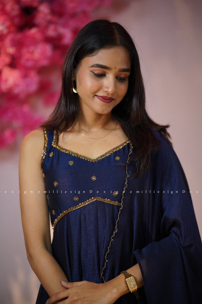 Two Piece Panel Cut Anarkali with Dupatta (MSD-148)