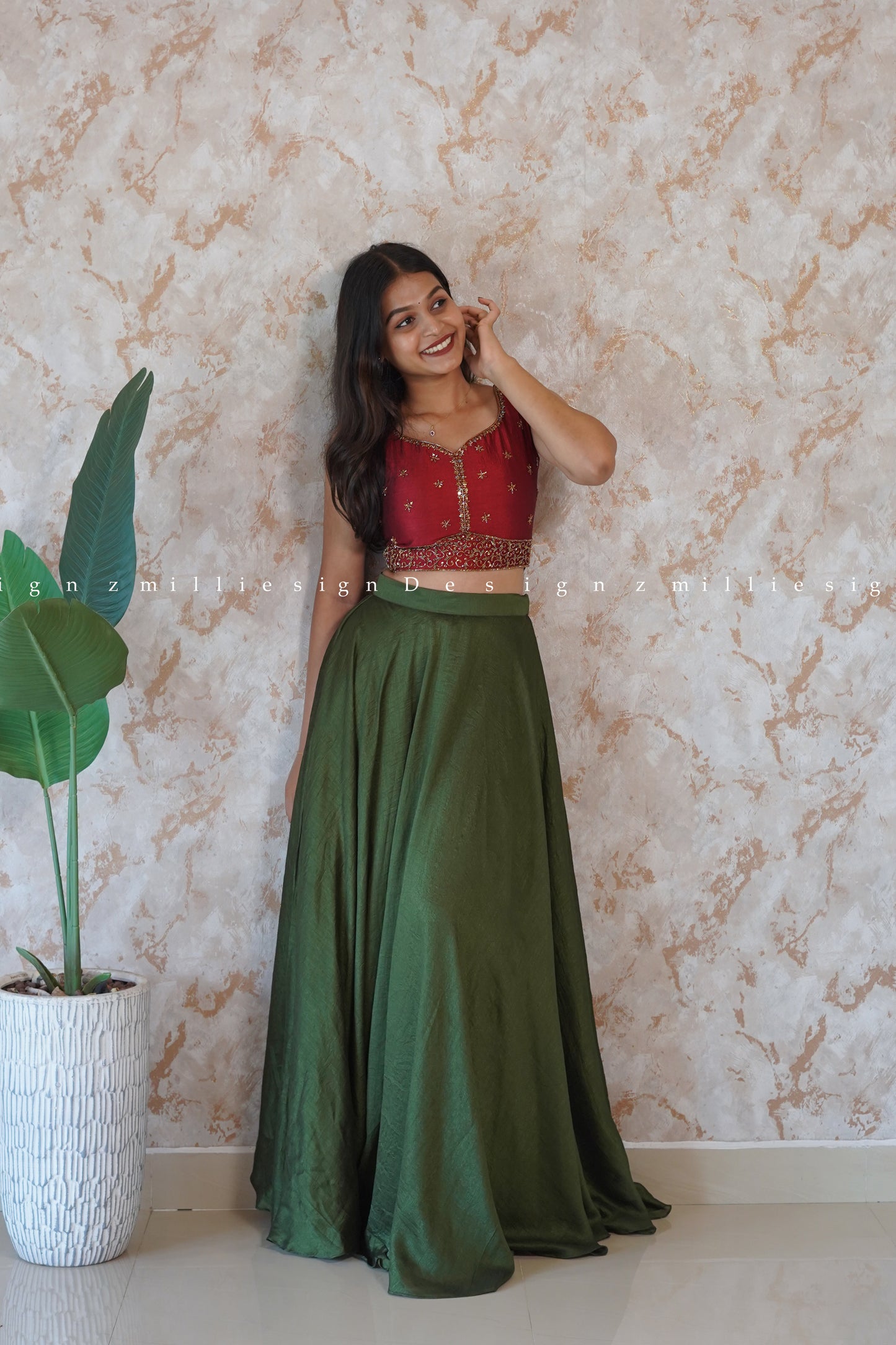 Two Piece Skirt and Crop Top (MSD-135)