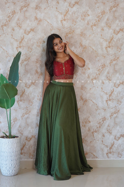 Two Piece Skirt and Crop Top (MSD-135)