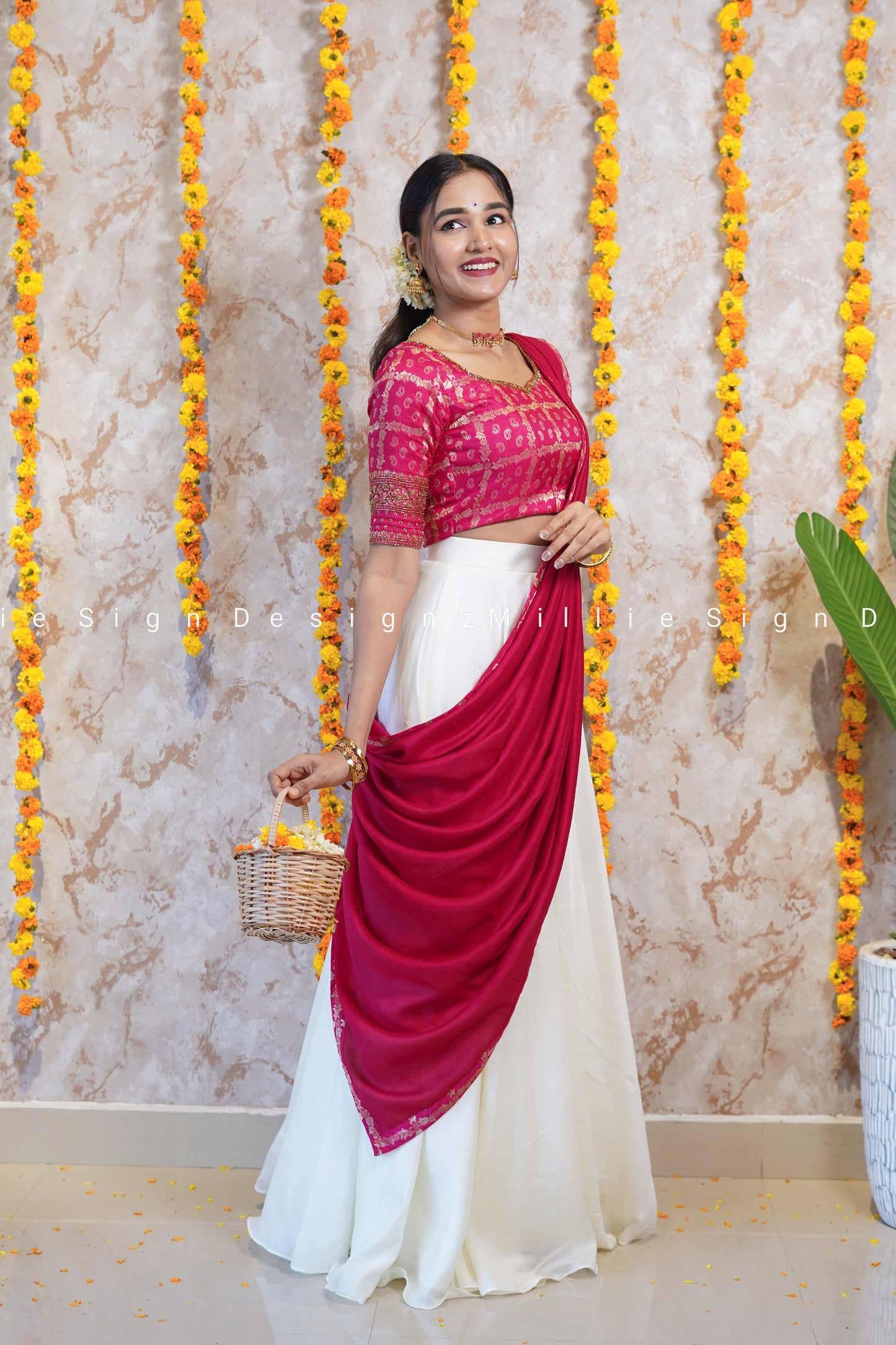 Skirt Crop Top and Dupatta (MSD-140)