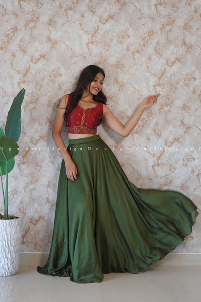 Two Piece Skirt and Crop Top (MSD-135)