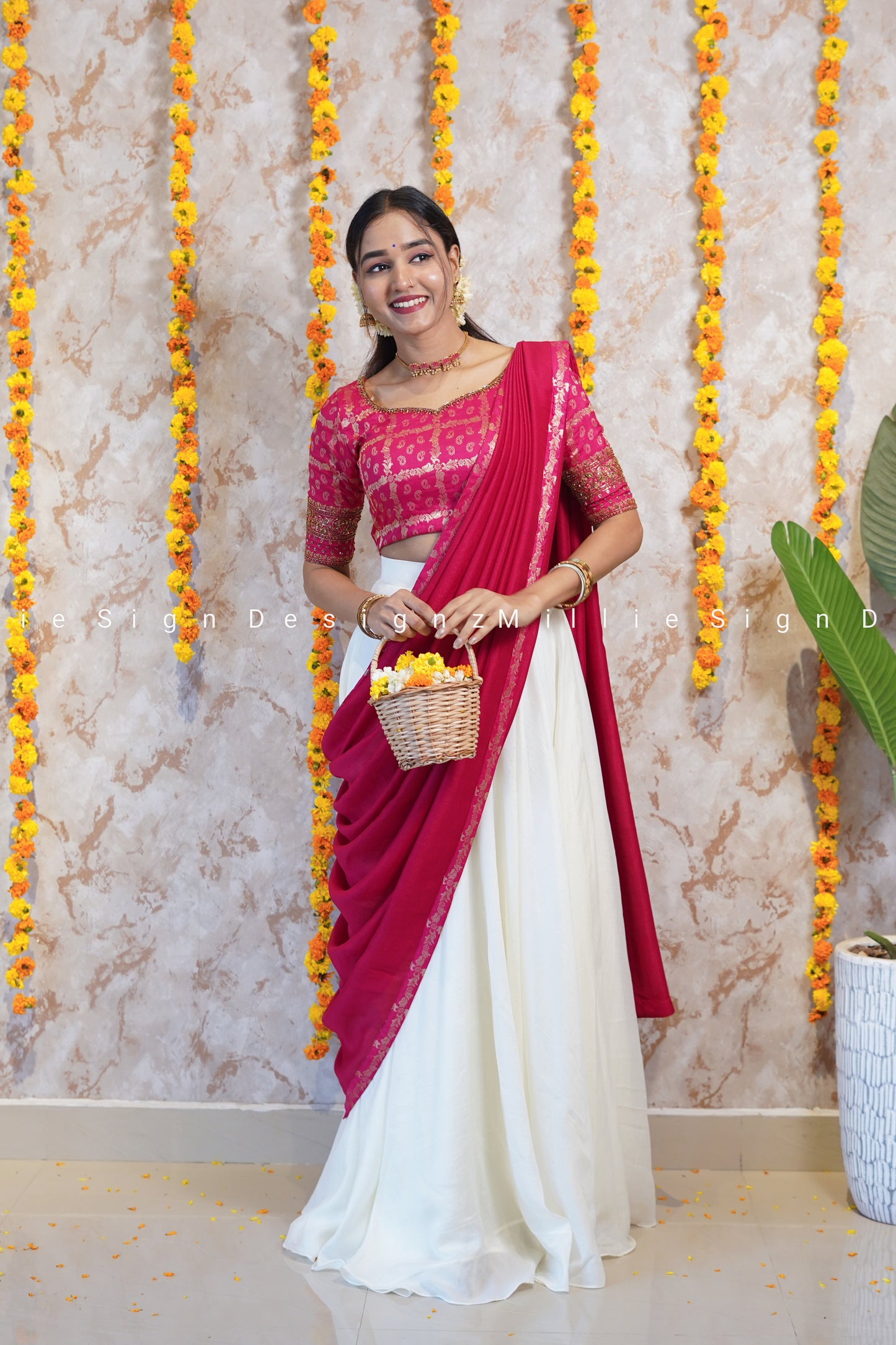 Skirt Crop Top and Dupatta (MSD-140)