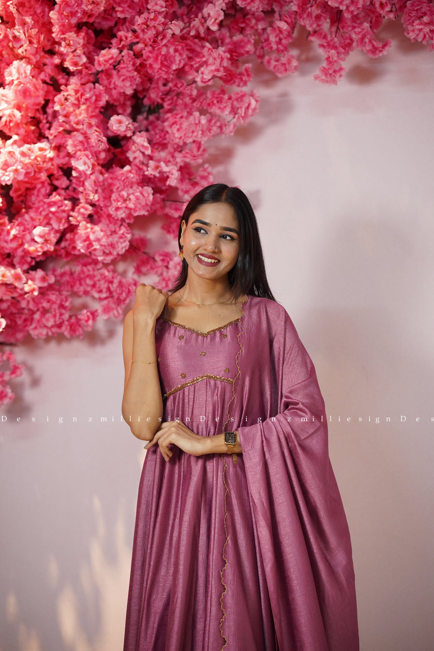 Two Piece Panel Cut Anarkali with Dupatta (MSD-147)