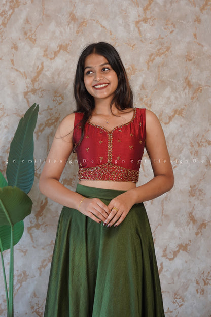 Two Piece Skirt and Crop Top (MSD-135)