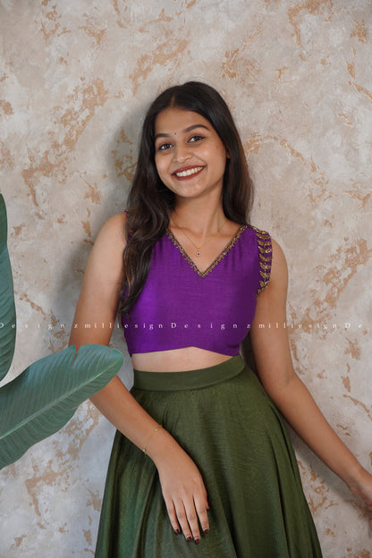 Two Piece Skirt and Crop Top (MSD-136)