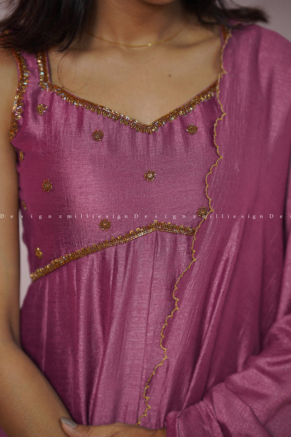 Two Piece Panel Cut Anarkali with Dupatta (MSD-147)