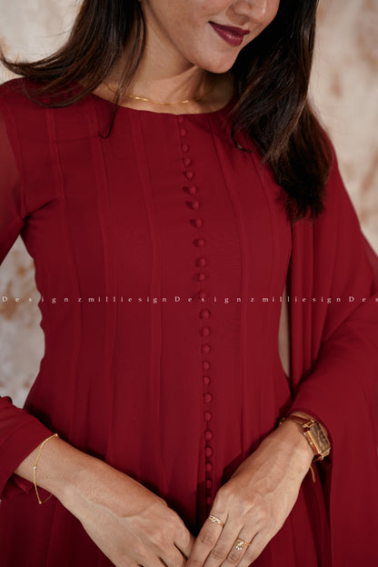 Three Piece Panel Cut Anarkali (MSD-111)