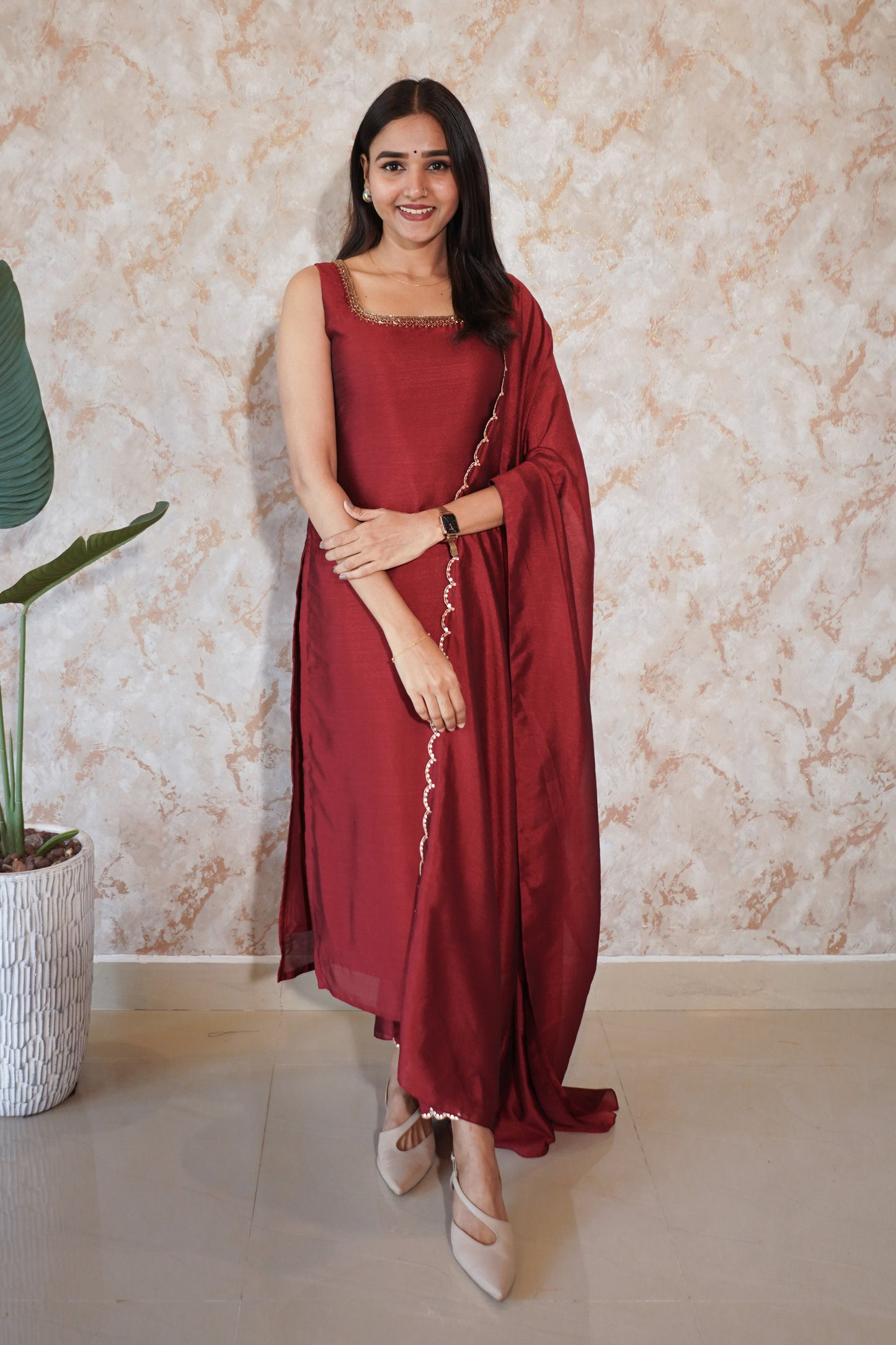 Three Piece Top, Pant and Dupatta (MSD-110)