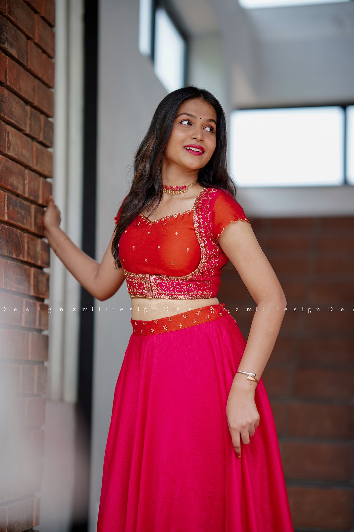 Three Piece Skirt Crop Top and Jacket (MSD-130)