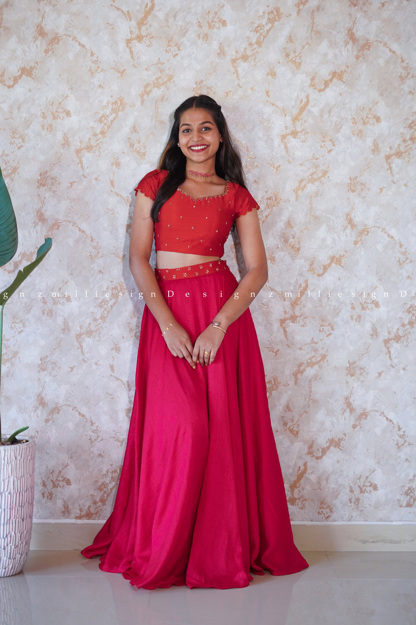 Two Piece Skirt and Crop Top (MSD-131)