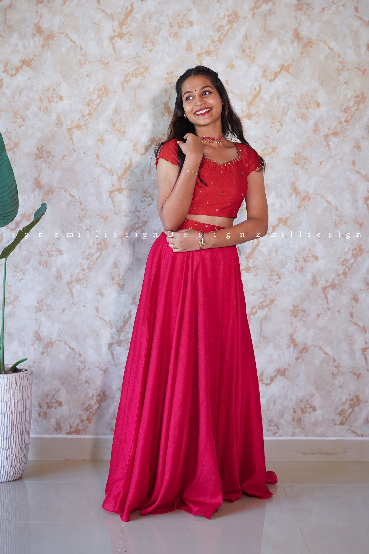 Two Piece Skirt and Crop Top (MSD-131)